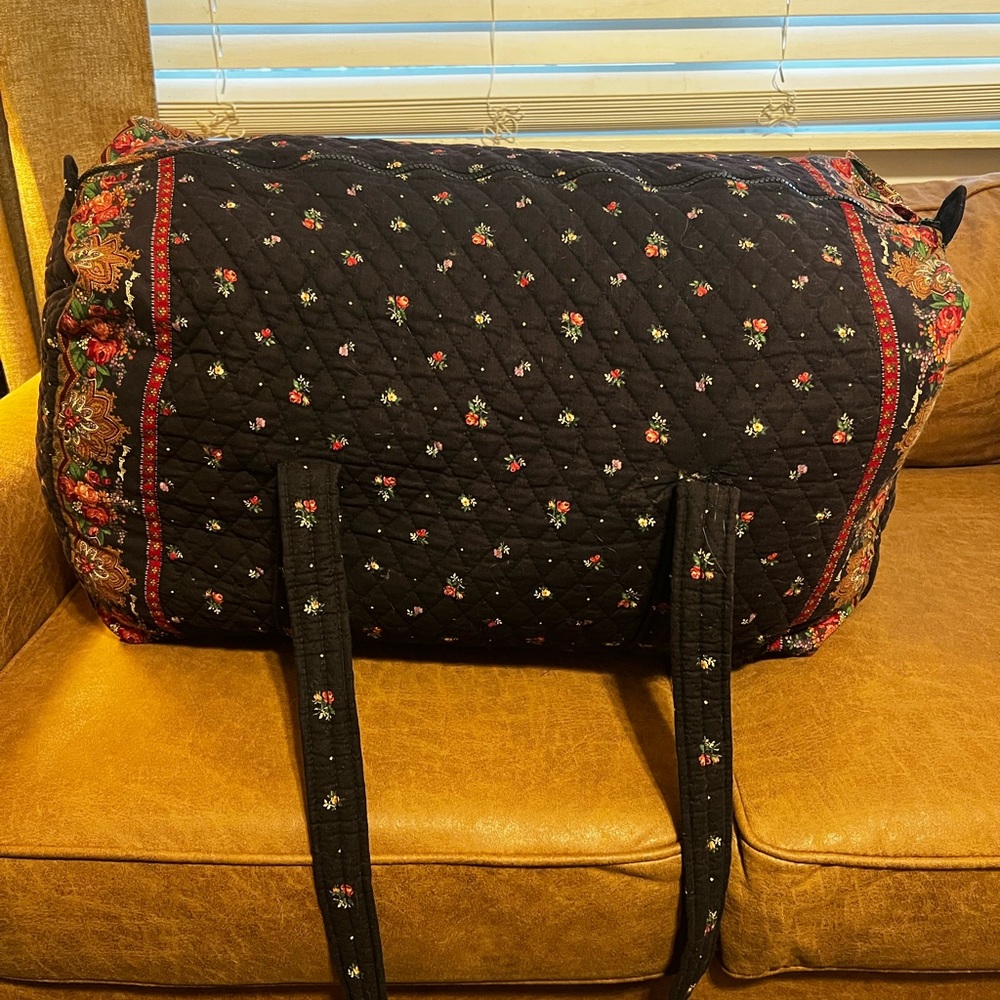 Vera Bradley Quilted Black Duffel